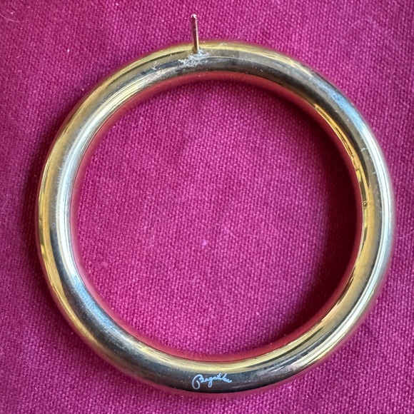 Bagatiba Circle Gold Hoops - Picture 2 of 4